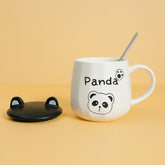 Panda Ceramic Mug with Spoon
